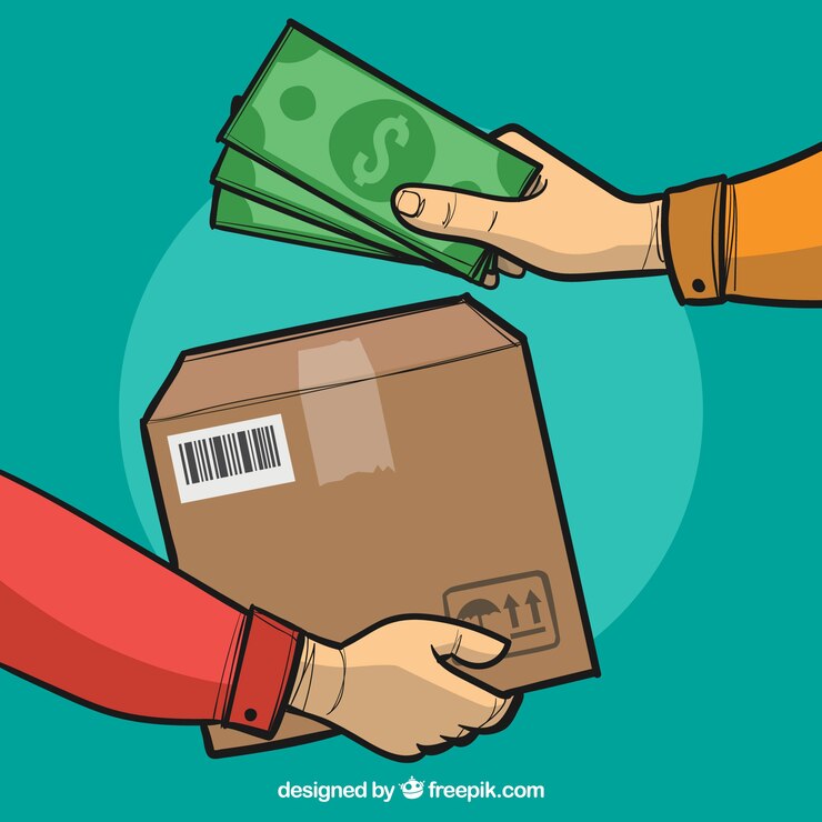 Miễn phí Vector hand drawn hands with box and money