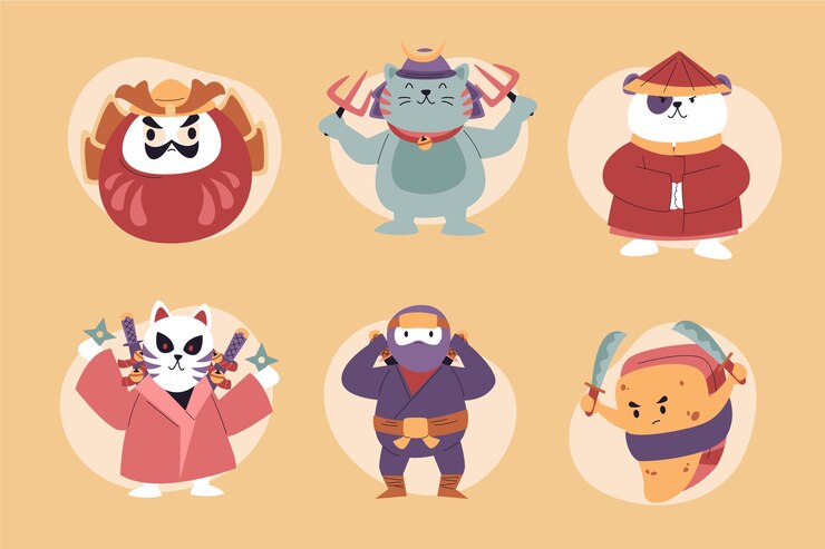 Miễn phí Vector hand drawn video game characters illustration