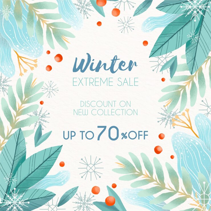 Miễn phí Vector hand drawn winter sale