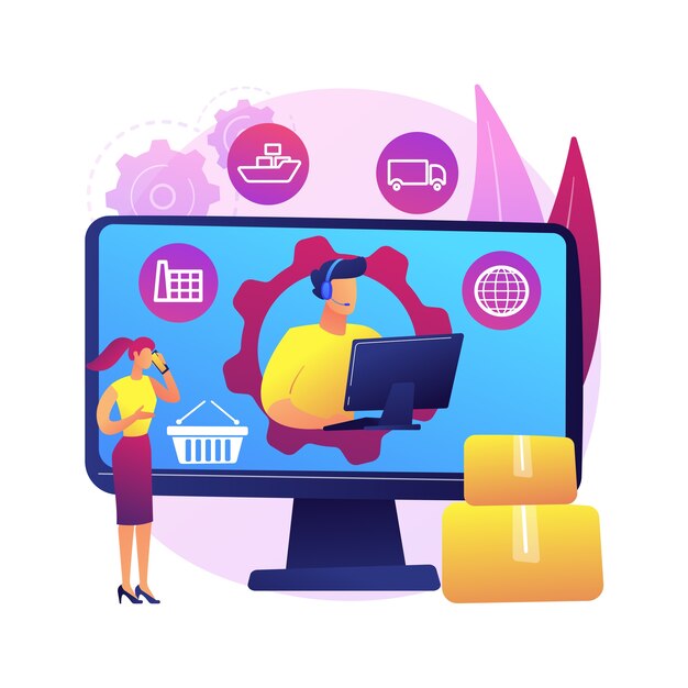 handling and order processing illustration