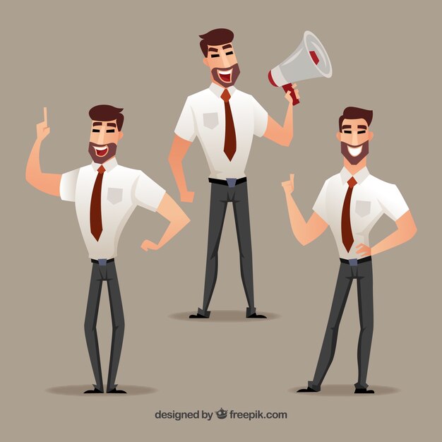 Happy salesman collection