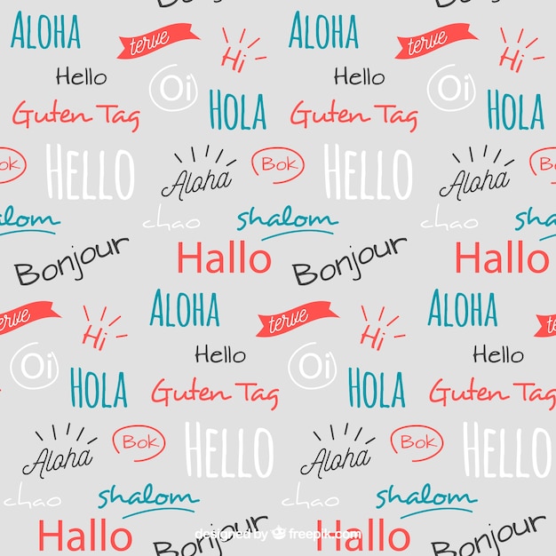 hello words pattern in differente languages