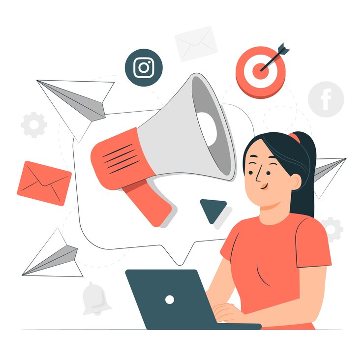 Miễn phí Vector hình ảnh minh họa khái niệm giao tiếp thương hiệu
