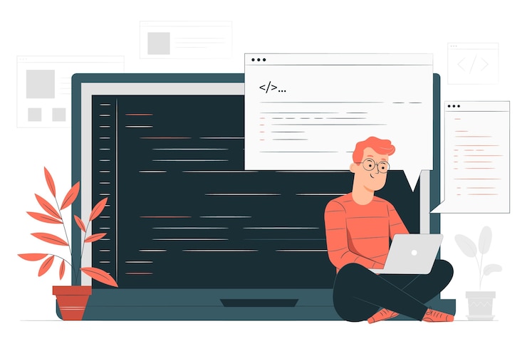 Miễn phí Vector hình ảnh minh họa khái niệm gõ mã