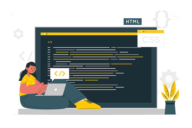 Miễn phí Vector hình ảnh minh họa khái niệm gõ mã