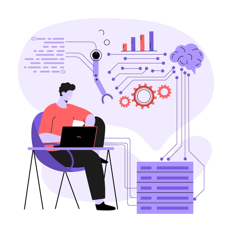Miễn phí Vector hình ảnh minh họa rpa thiết kế phẳng vẽ tay