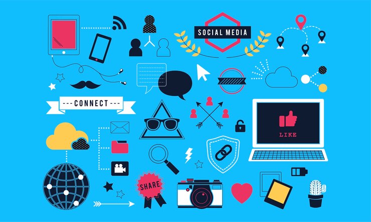 Miễn phí Vector hình ảnh minh họa về chủ đề mạng xã hội