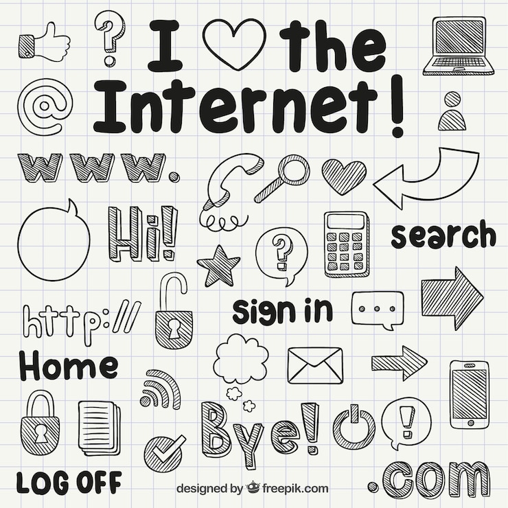 Miễn phí Vector i love the internet 