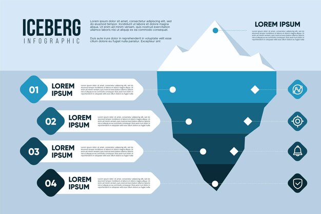 iceberg infographic concept
