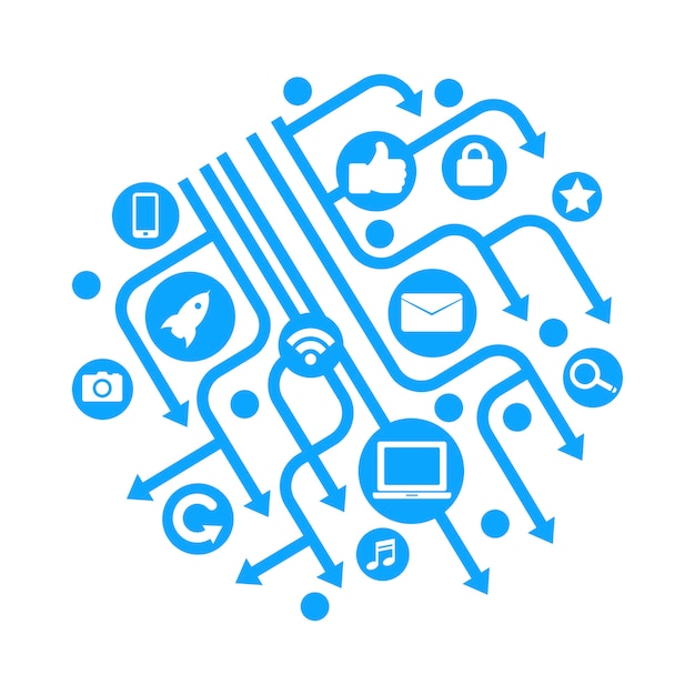 illustration of social media concept