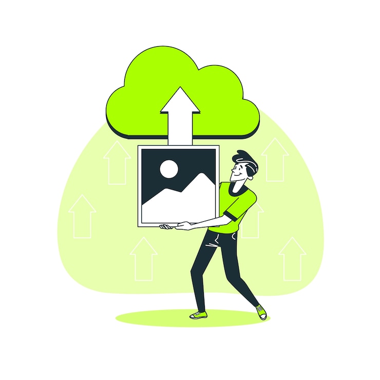 Miễn phí Vector image upload concept illustration