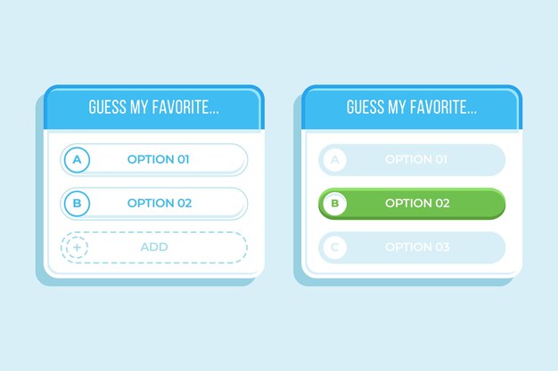 Instagram poll sticker set