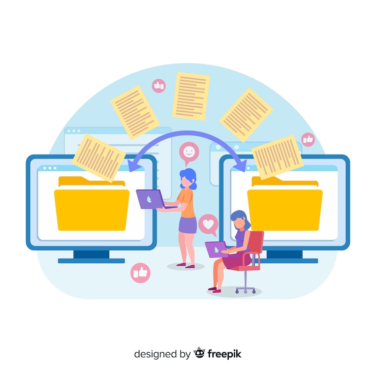 Miễn phí Vector landing page concept transfer files