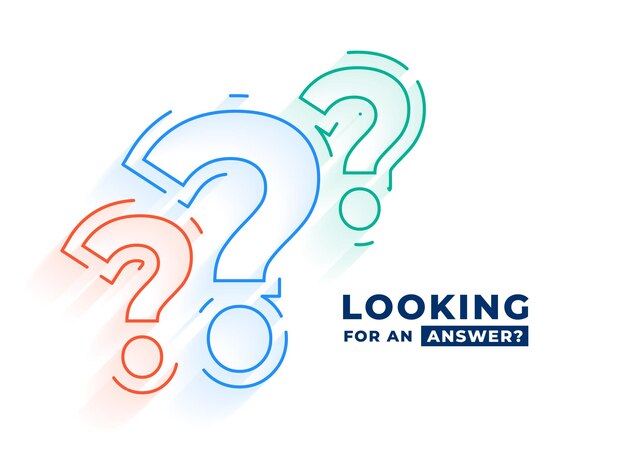line style question mark sign background for puzzle solving help