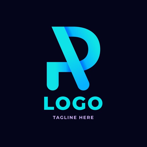 Logo monogram gradient ap