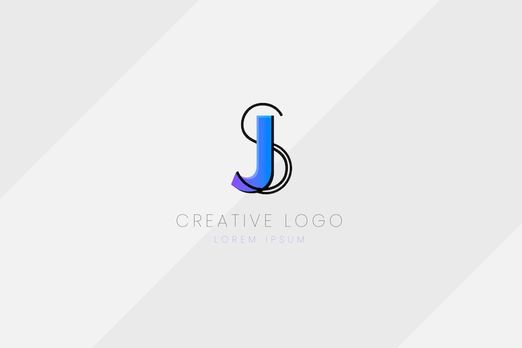 Miễn phí Vector logo monogram gradient