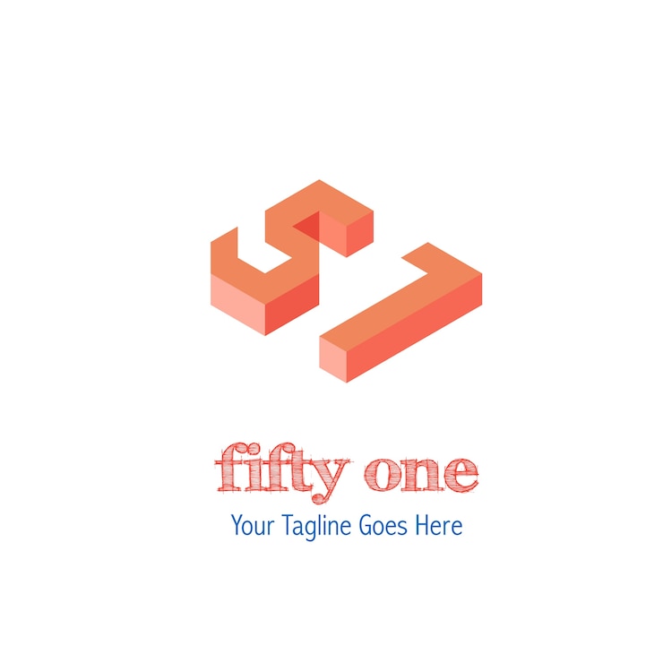 Miễn phí Vector logo with isometric numbers
