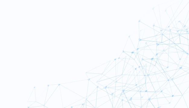 low poly style technical network mesh backdrop with text space