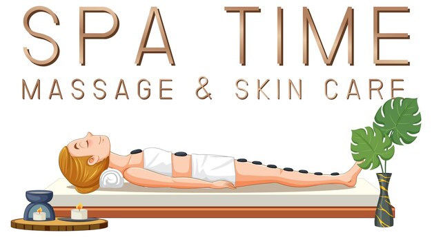 luxury spa poster template design