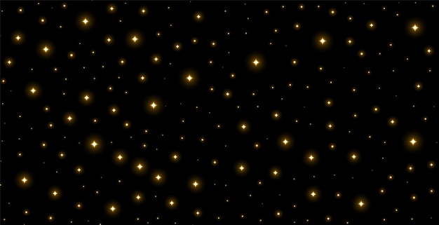 magical golden glitter particle dark background design