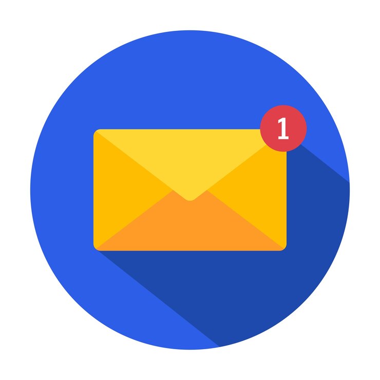 Miễn phí Vector mail envelope with 1 alert