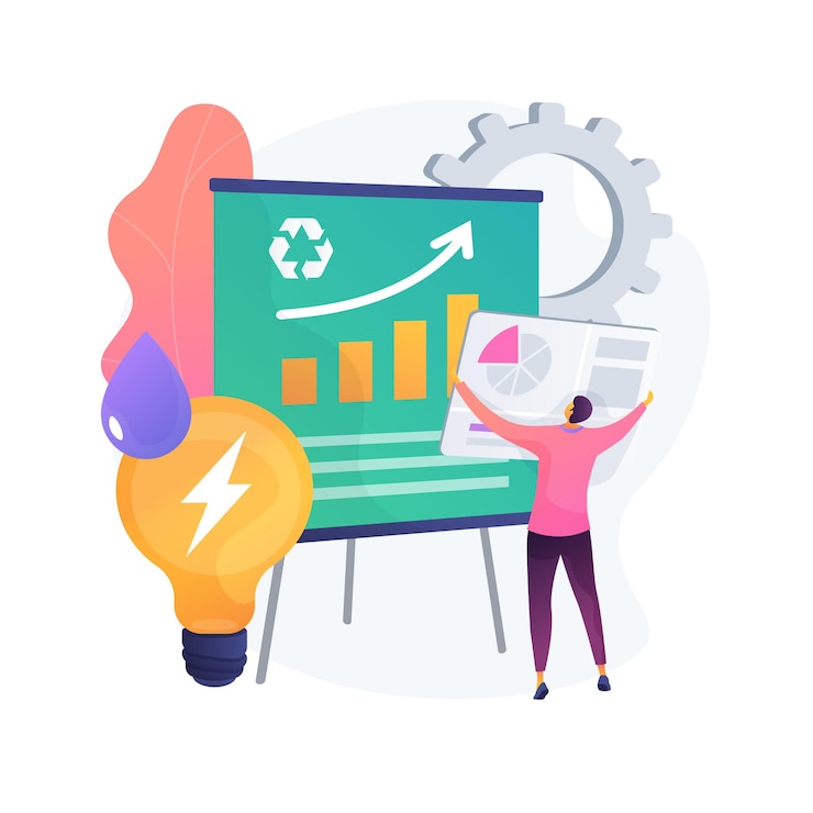 Miễn phí Vector management of resources abstract concept   illustration. economics of natural resources, sustainable management, nrm, renewable energy, fossils use, water consumption