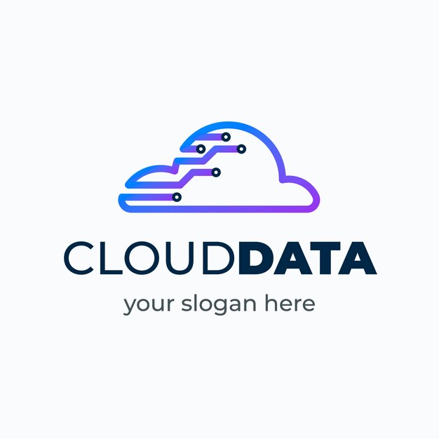 Mẫu logo dữ liệu gradient