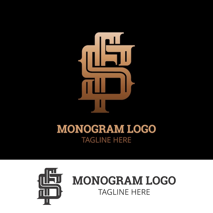 Miễn phí Vector mẫu logo gradient sf hoặc fs