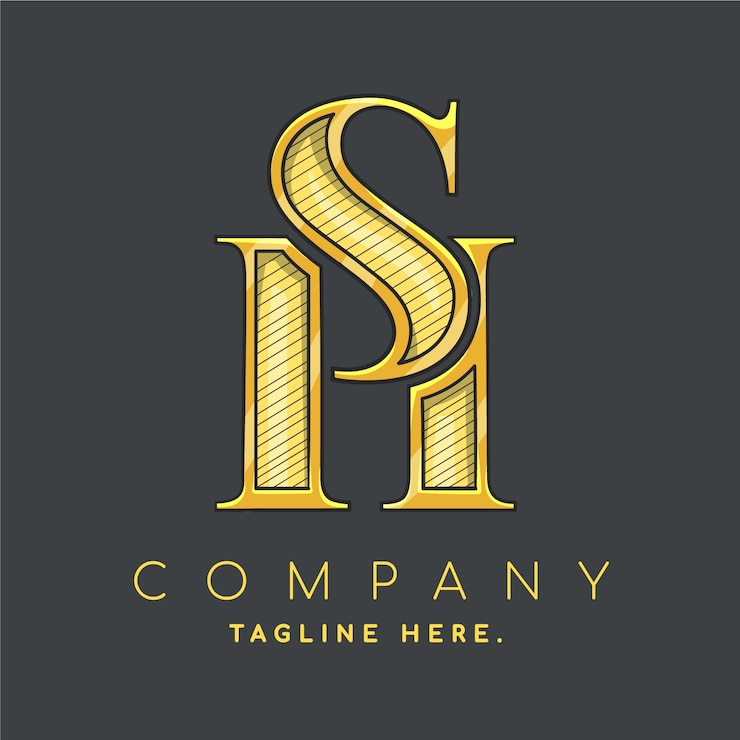 Miễn phí Vector mẫu logo gradient sh