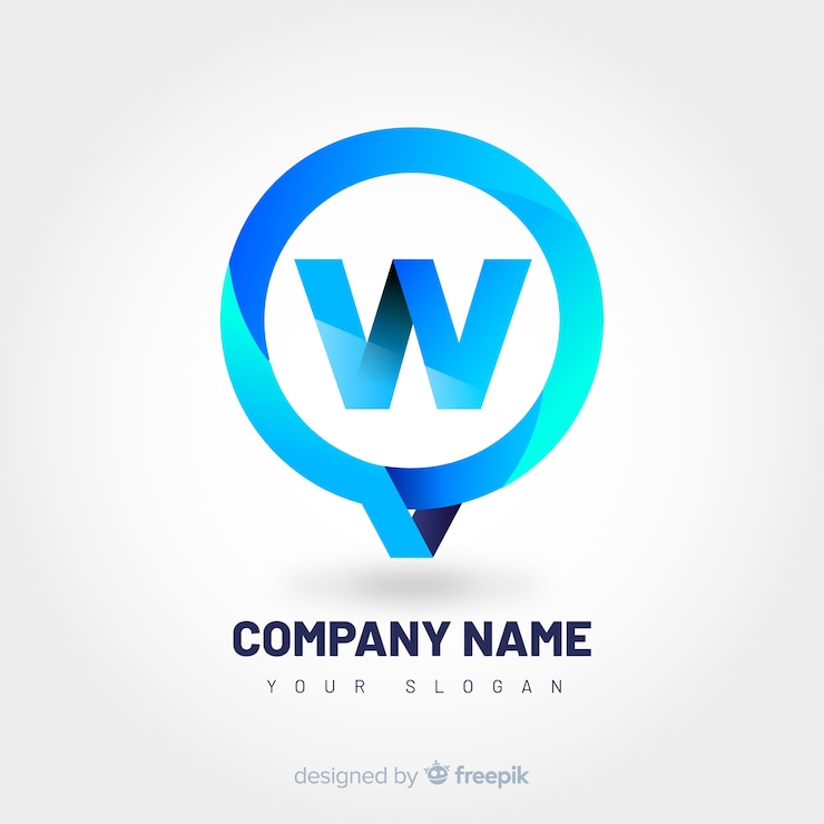 Miễn phí Vector mẫu logo gradient với hình dạng trừu tượng
