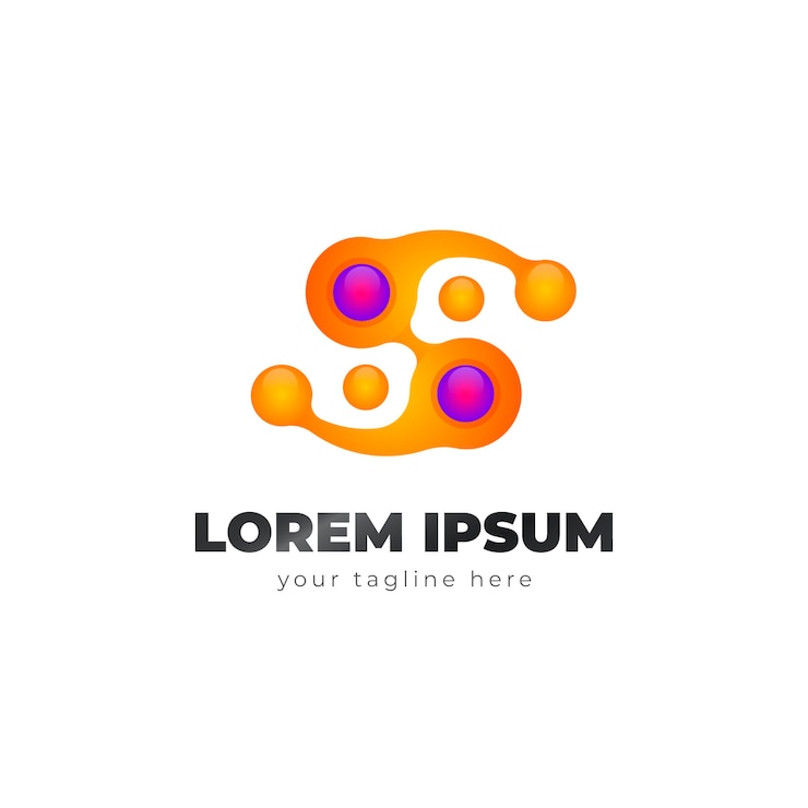Miễn phí Vector mẫu logo trung tâm gradient