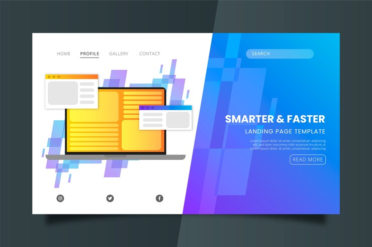 Miễn phí Vector mẫu trang đích thông minh hơn và nhanh hơn