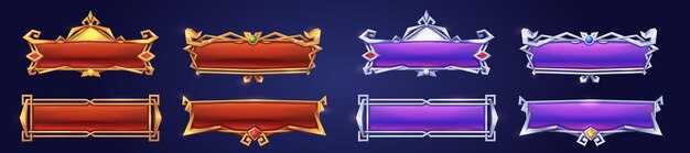 medieval buttons ui game menu elements