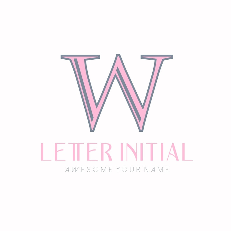 Miễn phí Vector minimalist letter w initials logo design for personal brand or company