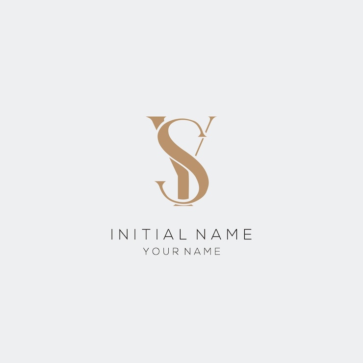 Miễn phí Vector minimalist letter y s logo design for personal brand or company