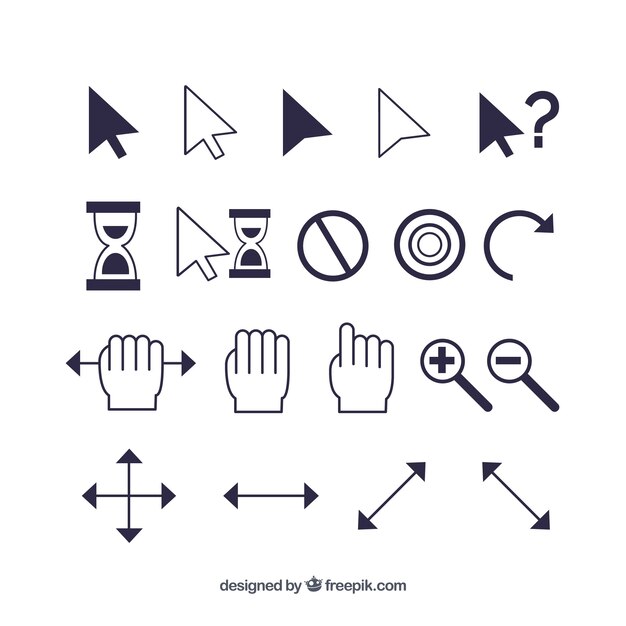 modern cursor set