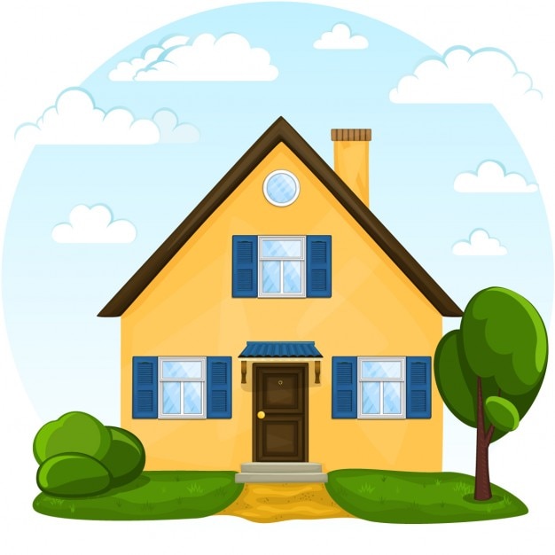Miễn phí Vector một ngôi nhà màu vàng