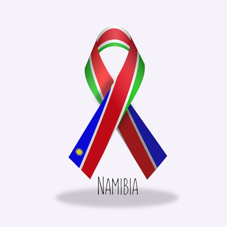 Miễn phí Vector namibia flag ribbon design