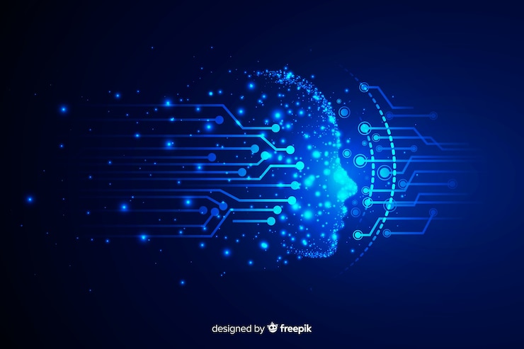 Miễn phí Vector nền công nghệ khuôn mặt hạt