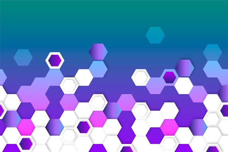 Miễn phí Vector nền hình lục giác gradient