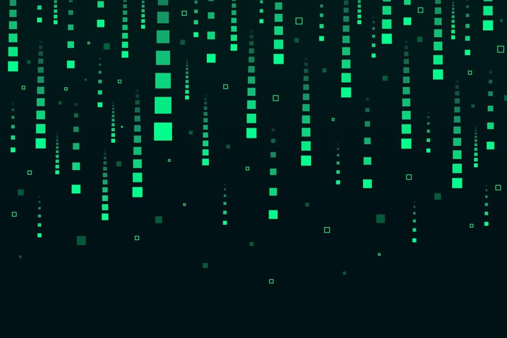 Miễn phí Vector nền mưa pixel xanh trừu tượng