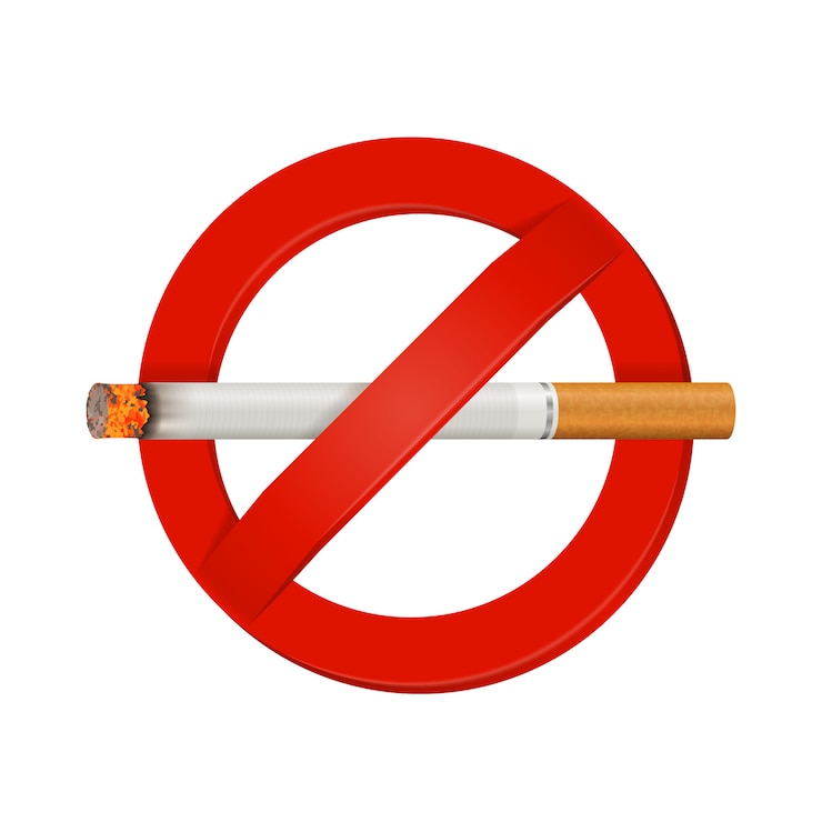 Miễn phí Vector no smoking  realistic cigarette sign
