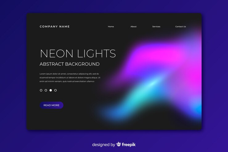 Miễn phí Vector nothern lights landing page