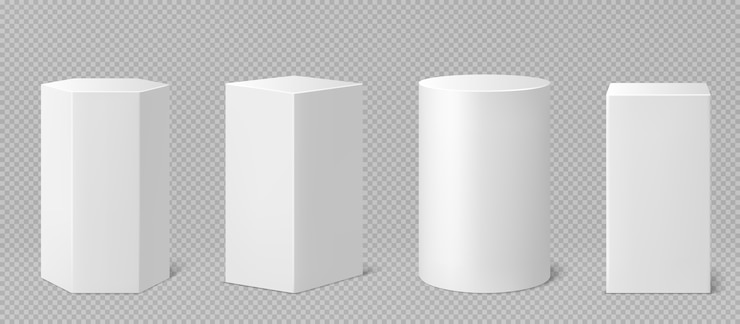 Miễn phí Vector pedestals or podium, abstract geometric empty museum stages, exhibit displays for award ceremony or product presentation. gallery platform, geometric blank product stands, realistic 3d set