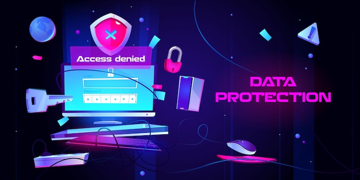 Miễn phí Vector personal data protection banner