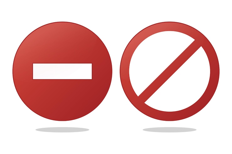 Miễn phí Vector prohibited and no entry gradient signs