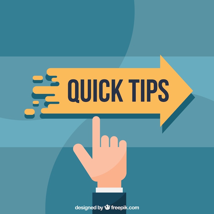 Miễn phí Vector quick tips composition with flat design