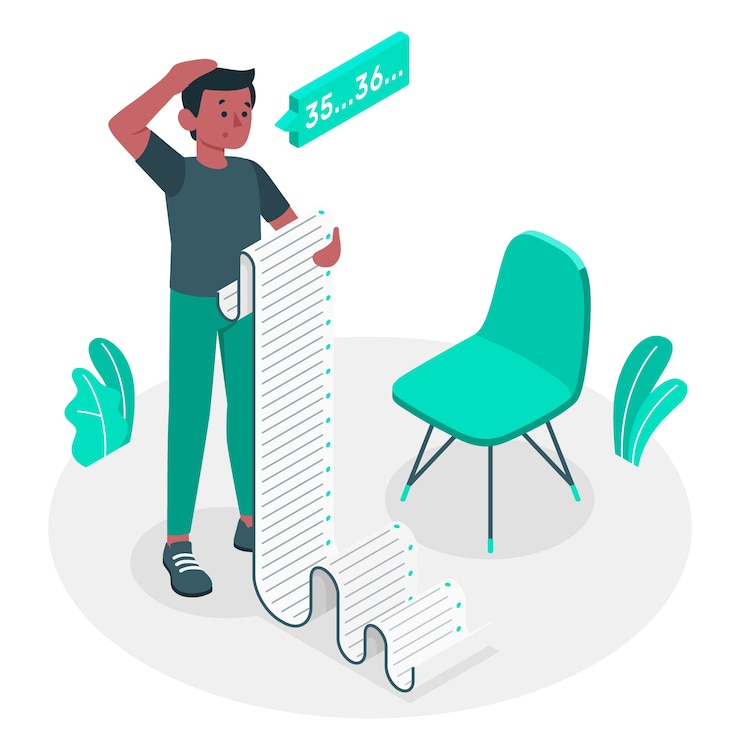 Miễn phí Vector reading list concept illustration