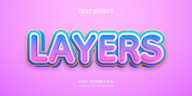realistic multilayered text effect