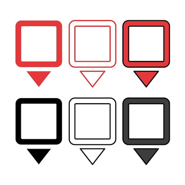 rectangle location pins